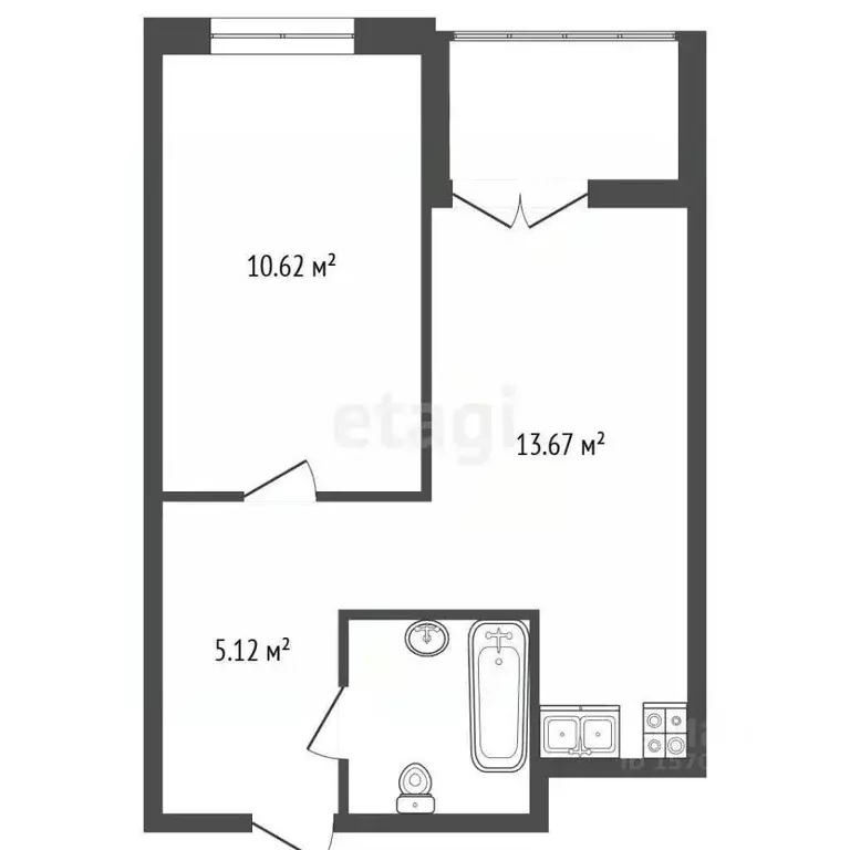 1-к кв. Ленинградская область, Ломоносовский район, Аннинское ... - Фото 2