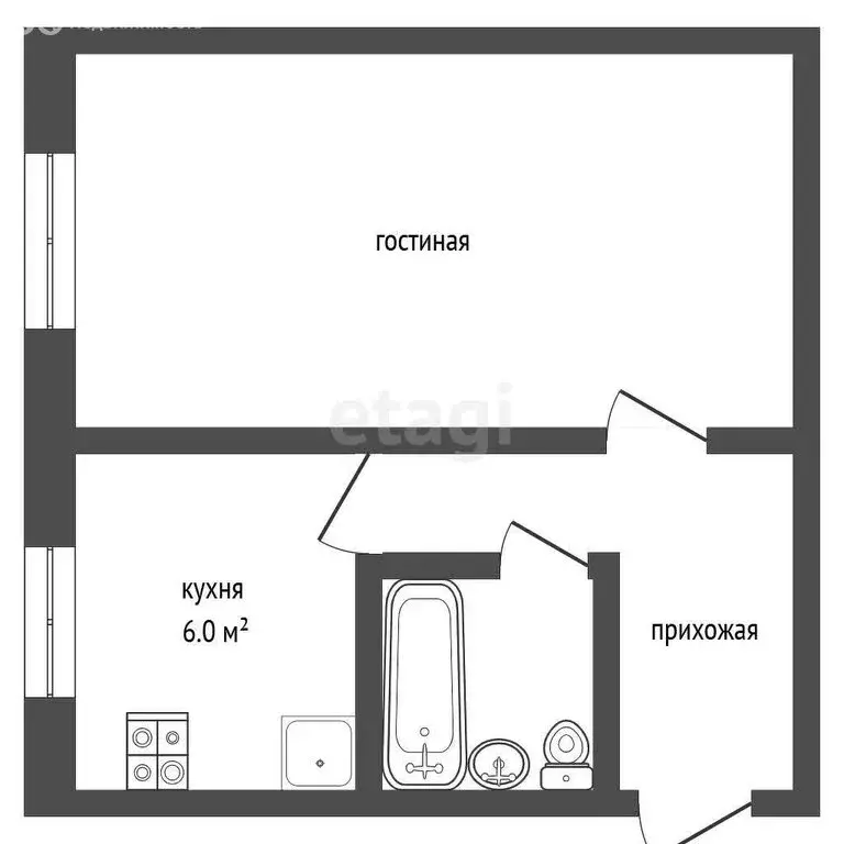1-комнатная квартира: Муром, Юбилейная улица, 58 (29.2 м) - Фото 0