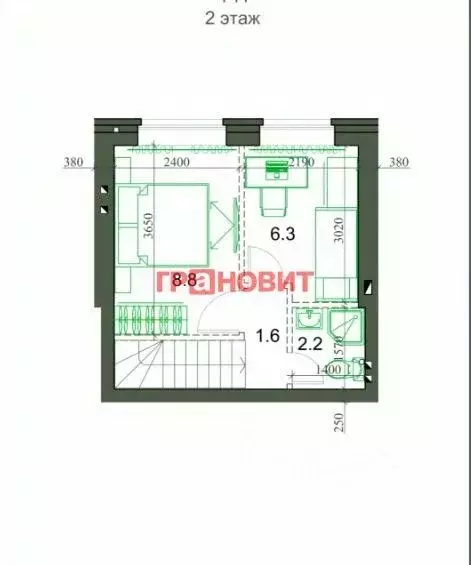 2-к кв. Новосибирская область, Новосибирский район, Мичуринский ... - Фото 2