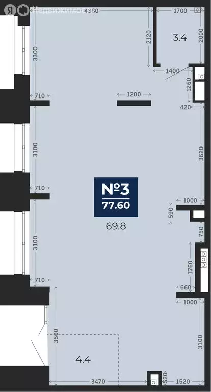 Помещение свободного назначения (77.6 м) - Фото 1