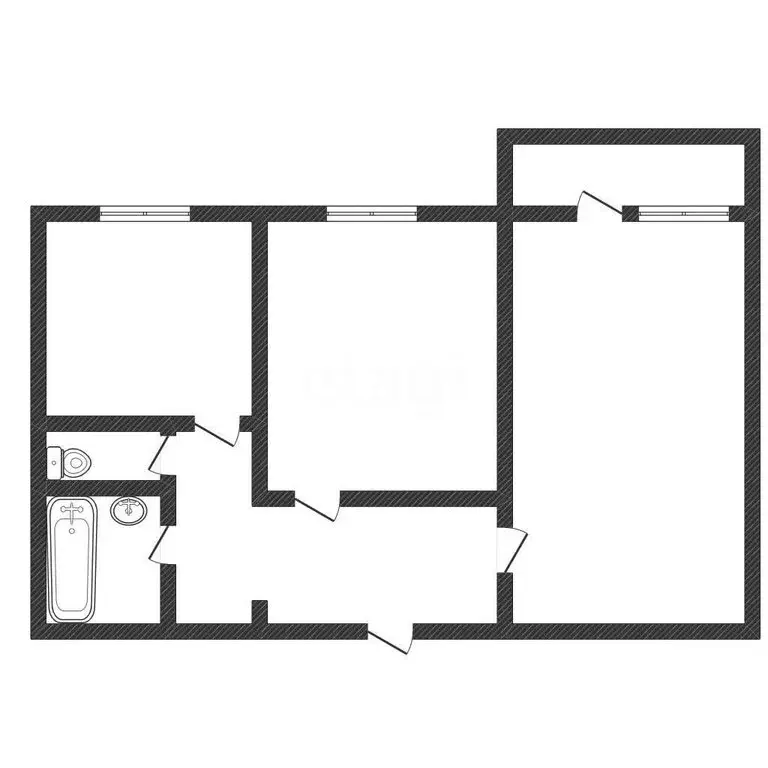 2-комнатная квартира: Тверь, улица Горького, 108 (49.7 м) - Фото 1