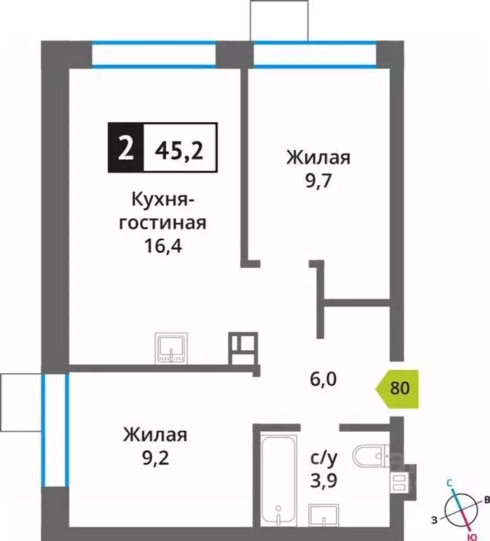 2-к кв. Московская область, Красногорск Опалиха мкр, Никольский ... - Фото 0