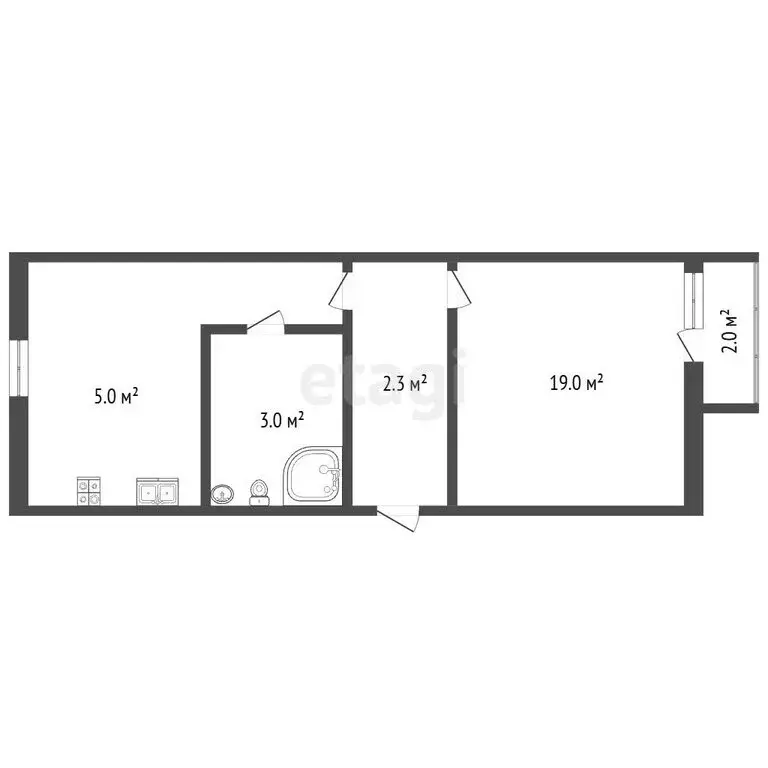 1-комнатная квартира: Ялта, улица Кирова, 136 (31.3 м) - Фото 1