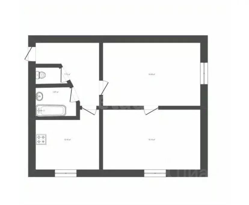 2-к кв. Воронежская область, Борисоглебск Северный мкр, 37 (42.2 м) - Фото 1