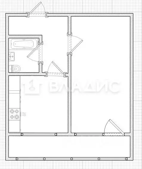 1-к кв. Пензенская область, Пенза Зеленодольская ул., 59А (35.9 м) - Фото 2