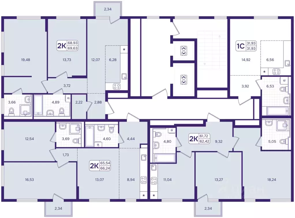 2-к кв. Приморский край, Владивосток ул. Борисенко (69.63 м) - Фото 2