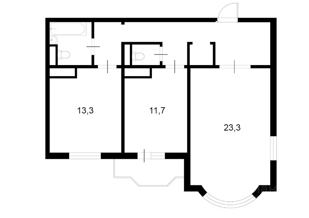 2-к кв. Москва Нагатинская наб., 18к1 (72.0 м) - Фото 1