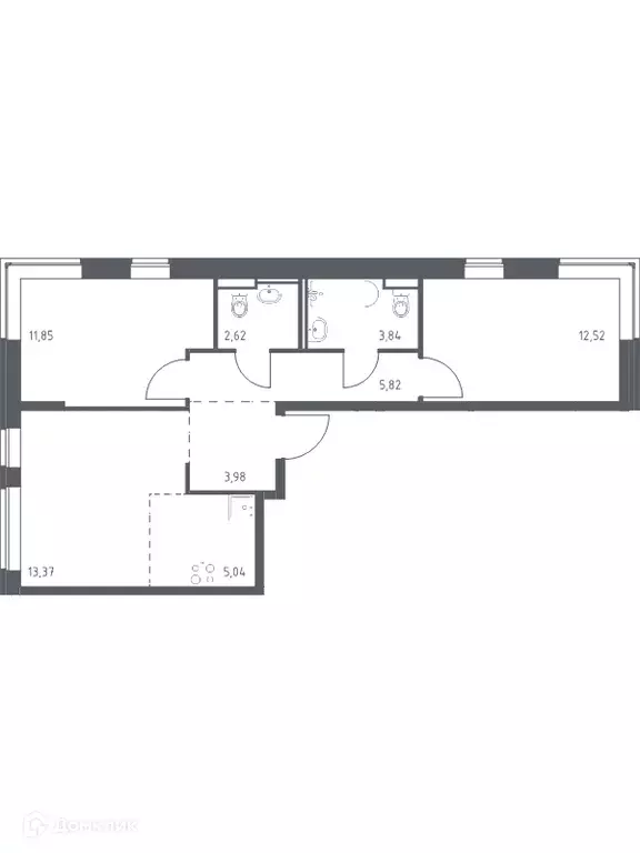 Продаётся 2-к квартира, 59 м - Фото 0