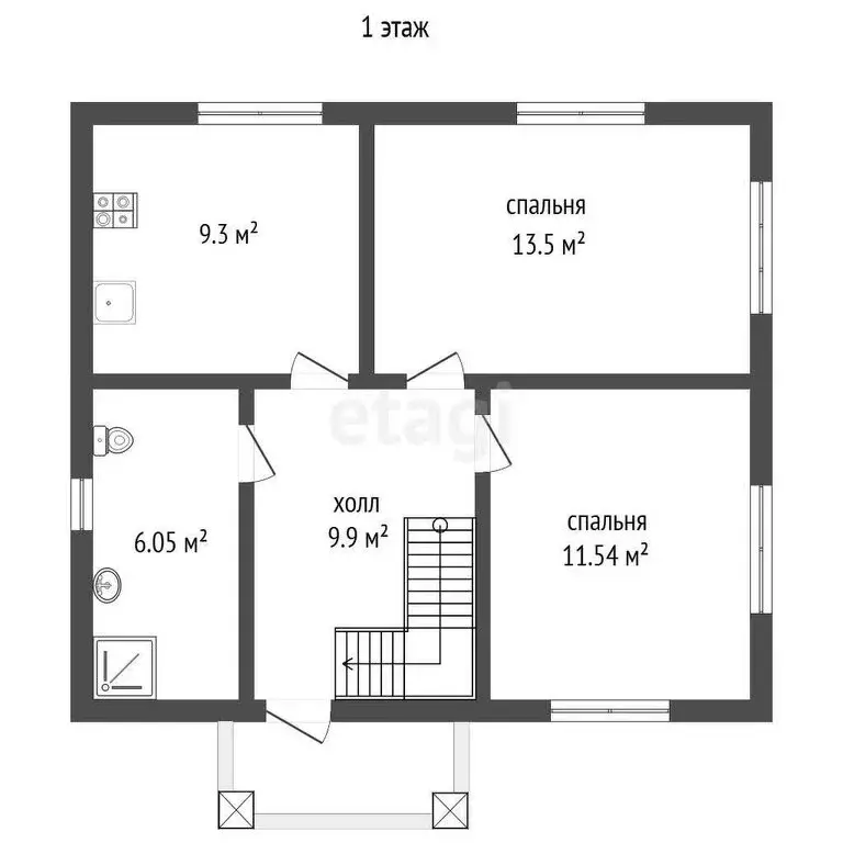 Дом в Прибой, посёлок Прибой (100 м) - Фото 2