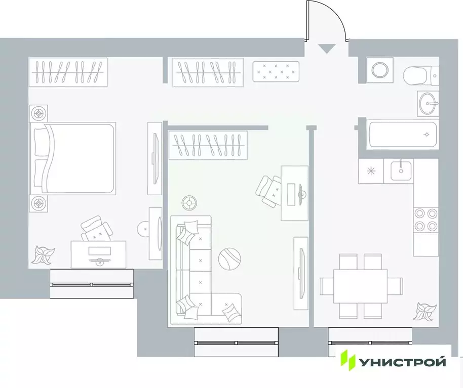 2-к кв. Пермский край, Пермь Рионская ул., 4А (54.43 м) - Фото 1