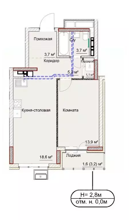 2-к кв. Удмуртия, Ижевск ул. Карла Либкнехта, 46 (47.8 м) - Фото 1