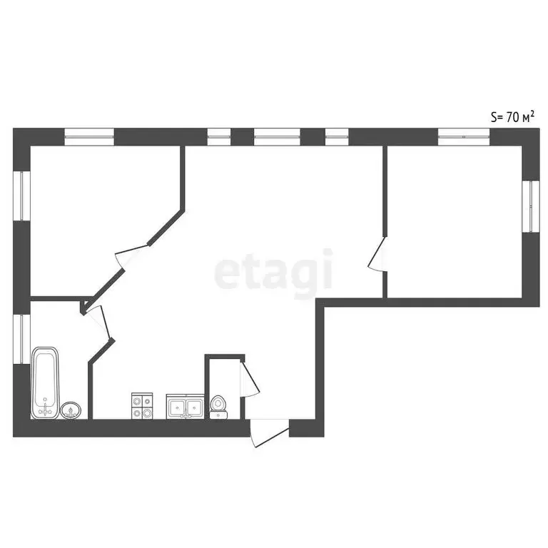 3-комнатная квартира: Санкт-Петербург, Панфилова улица, 16 (70 м) - Фото 1