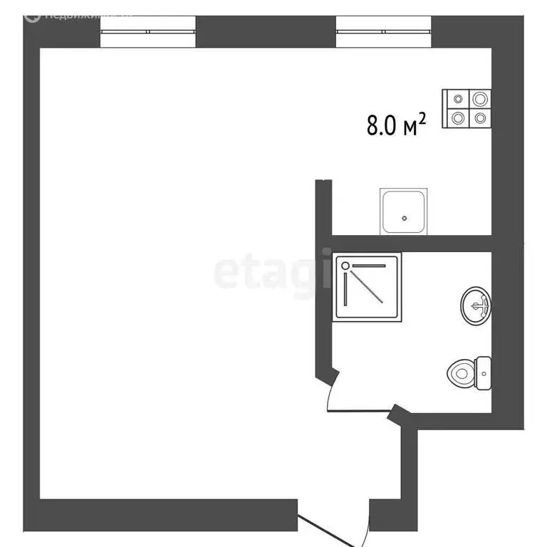 1-комнатная квартира: Таганрог, улица Зои Космодемьянской, 16 (30.8 м) - Фото 0