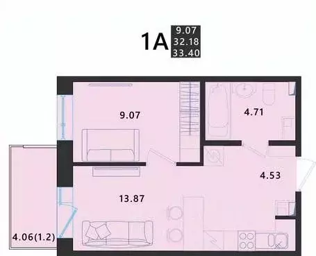 1-к кв. Псковская область, Псковский район, Завеличенская волость, д. ... - Фото 1