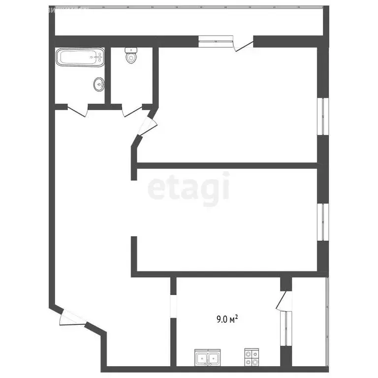 2-комнатная квартира: Воскресенск, микрорайон Новлянский, улица ... - Фото 1