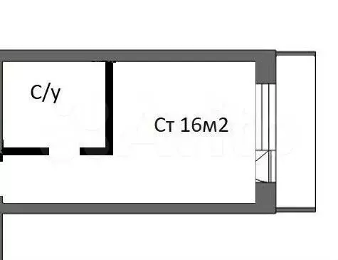 Квартира-студия, 16,3 м, 1/9 эт. - Фото 0