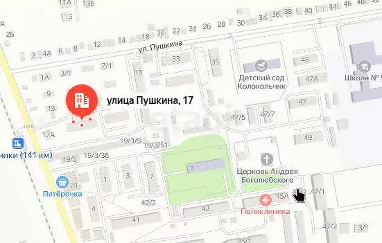 1-комнатная квартира: Михайловск, улица Пушкина, 17 (34.6 м) - Фото 0