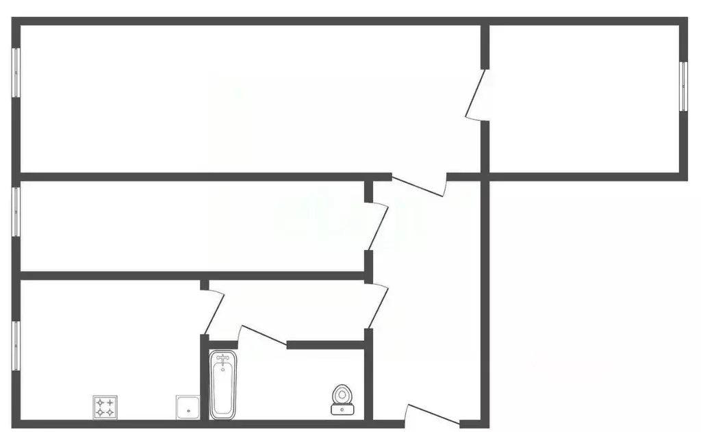 3-к кв. Воронежская область, Борисоглебск ул. Чкалова, 16 (57.3 м) - Фото 1