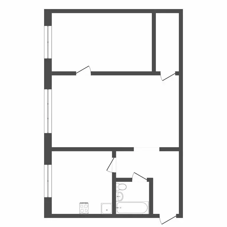 2-комнатная квартира: Тюмень, улица Судостроителей, 31 (43.7 м) - Фото 1