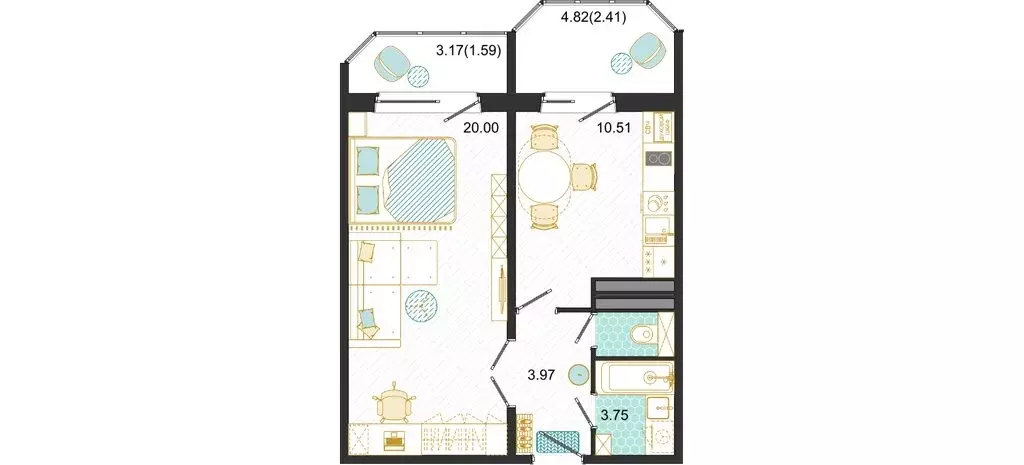1-комнатная квартира: Домодедово, микрорайон Востряково, Лёдовская ... - Фото 1