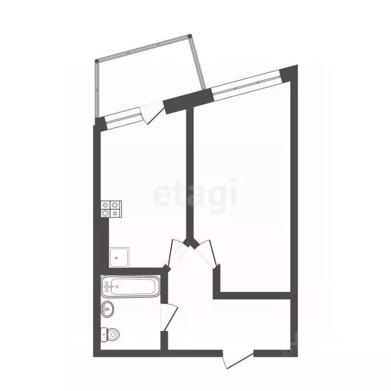 1-к кв. Иркутская область, Иркутск ул. Розы Люксембург, 118/5 (40.9 м) - Фото 2