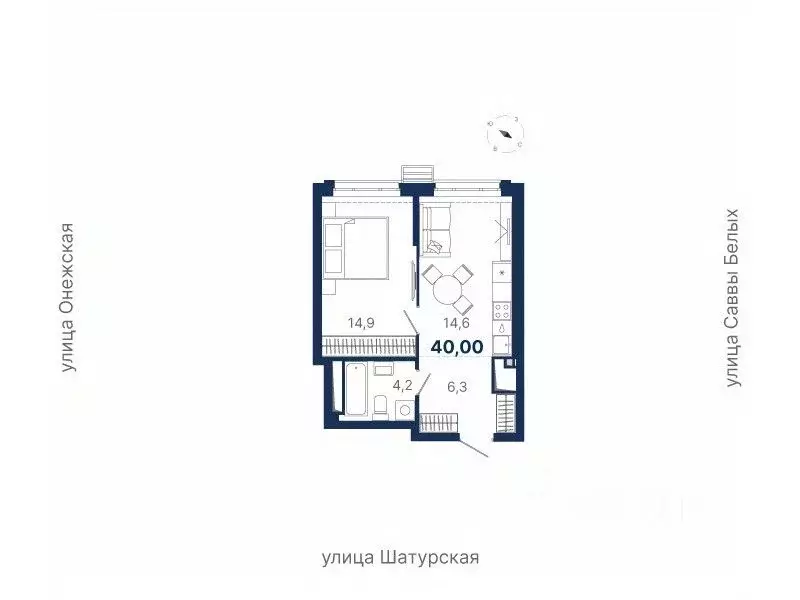 1-к кв. Свердловская область, Екатеринбург ул. Шатурская (40.0 м) - Фото 0