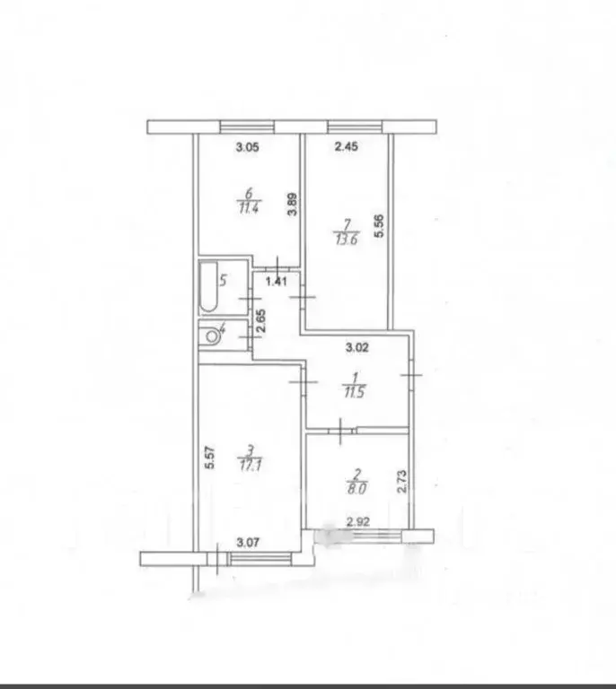 3-к кв. Омская область, Омск ул. 4-я Любинская, 38/1 (56.8 м) - Фото 2