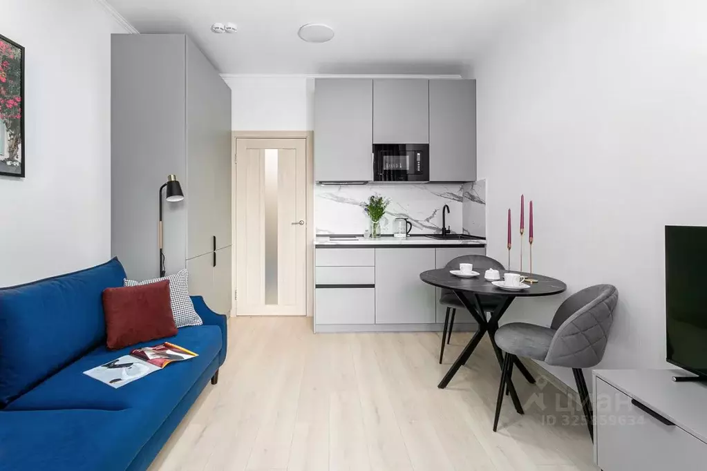 Студия Санкт-Петербург аллея Арцеуловская, 9 (25.0 м) - Фото 2