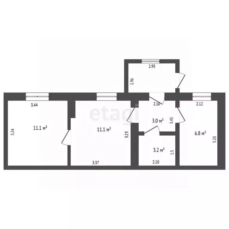 2-к кв. Белгородская область, Белгород Лесная ул., 19/1 (35.2 м) - Фото 2
