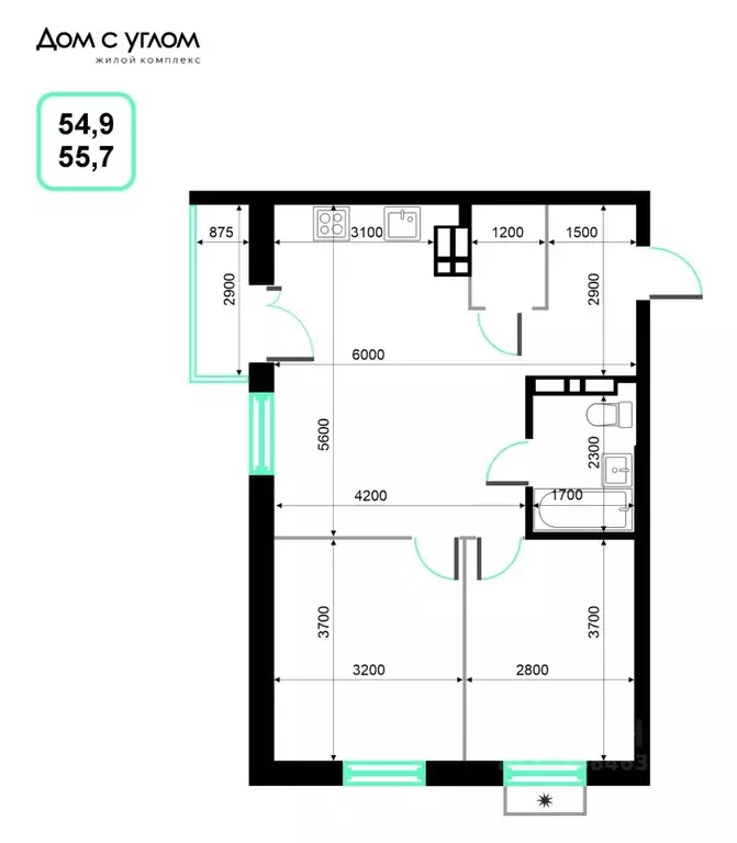 3-к кв. Приморский край, Владивосток ул. Нейбута, 137с1 (55.7 м) - Фото 1