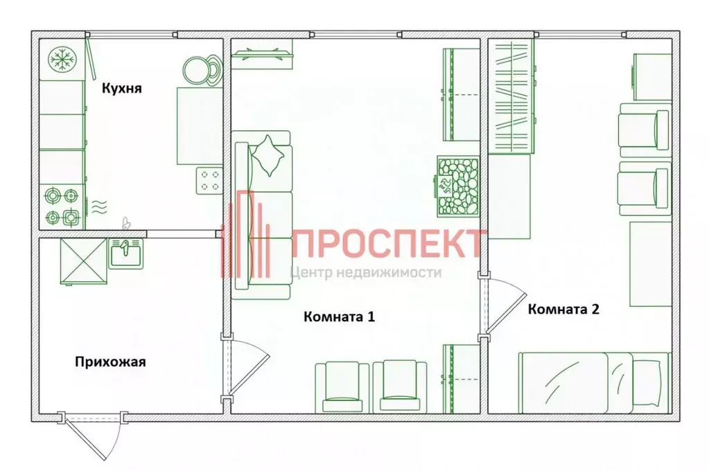 2-к кв. Пензенская область, Пенза проезд 6-й Пестеля, 2А (38.5 м) - Фото 1