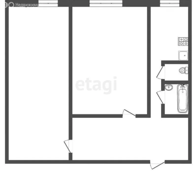 2-комнатная квартира: Бийск, Ударная улица, 27 (44.3 м) - Фото 1