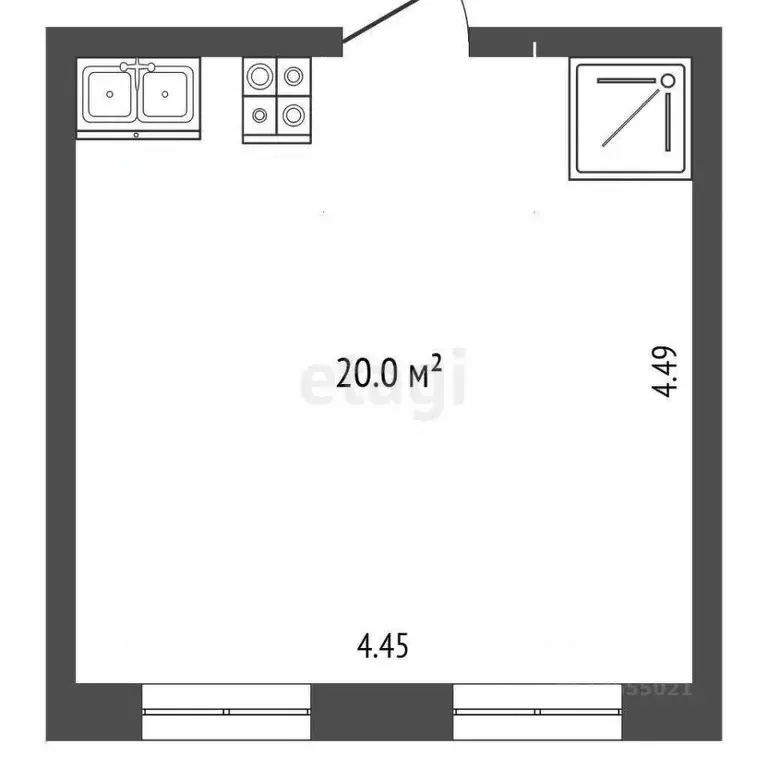 Студия Костромская область, Кострома просп. Мира, 3 (22.0 м) - Фото 0