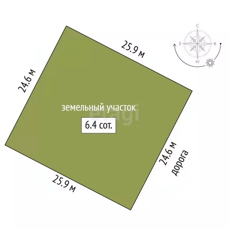 Участок в Воронежская область, Борисоглебск ул. Придорожная, 15 (6.43 ... - Фото 1