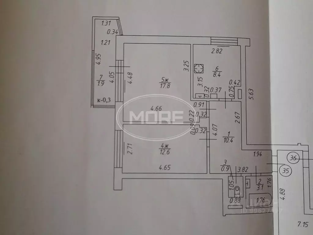 2-к кв. Калининградская область, Калининград Сельма мкр, ул. Юрия ... - Фото 2