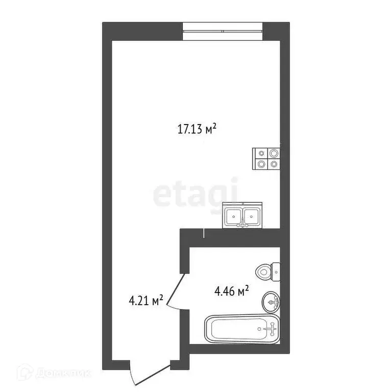 Продаётся квартира-студия, 25.8 м - Фото 0