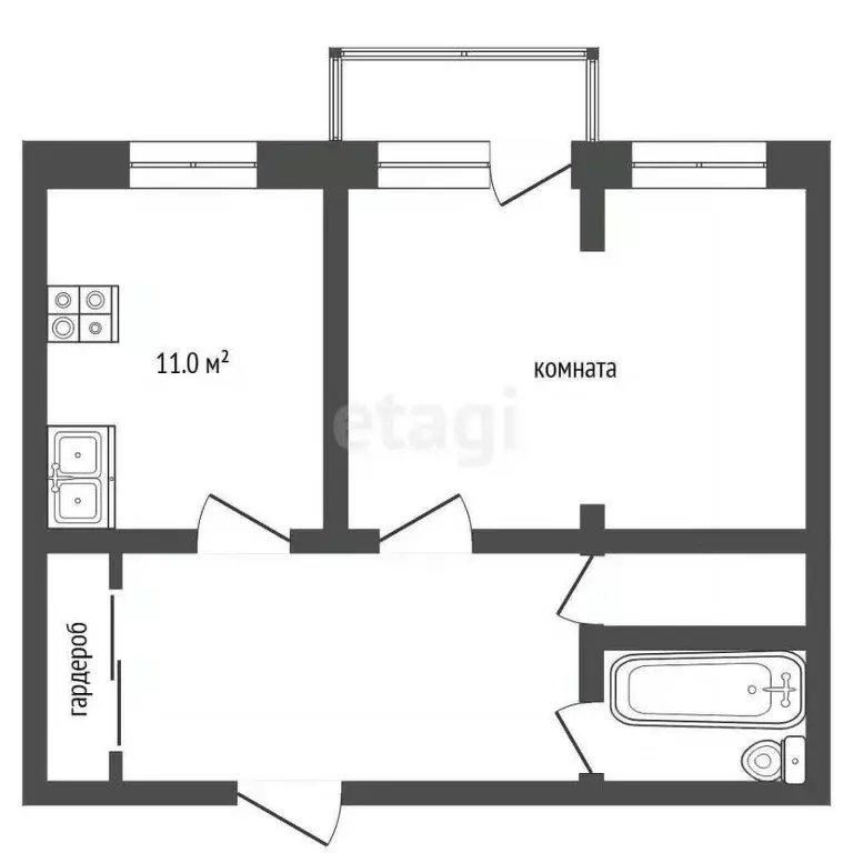 1-к кв. Камчатский край, Петропавловск-Камчатский Орбитальный проезд, ... - Фото 2