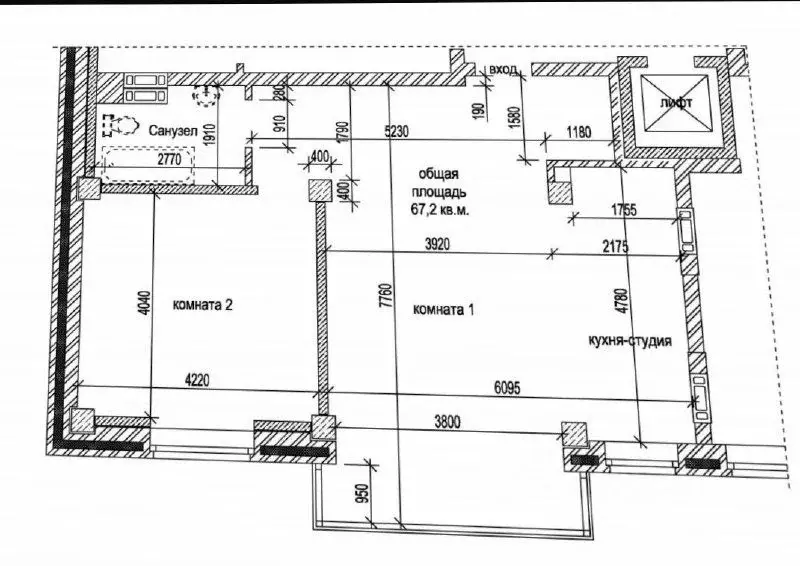2-к кв. Иркутская область, Иркутск Провиантская ул., 10 (66.6 м) - Фото 2