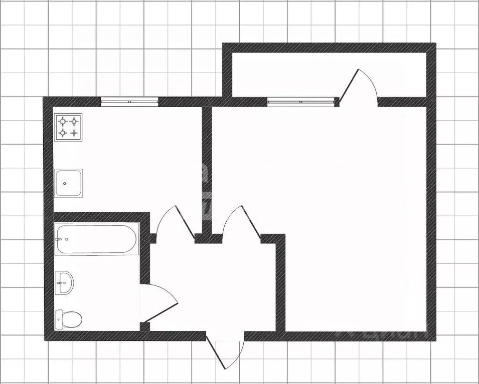 1-к кв. Липецкая область, Липецк Сырский Рудник мкр, ул. Металлистов, ... - Фото 1