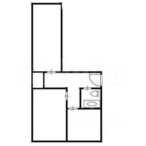 2-к. квартира, 43 м, 2/5 эт. - Фото 0