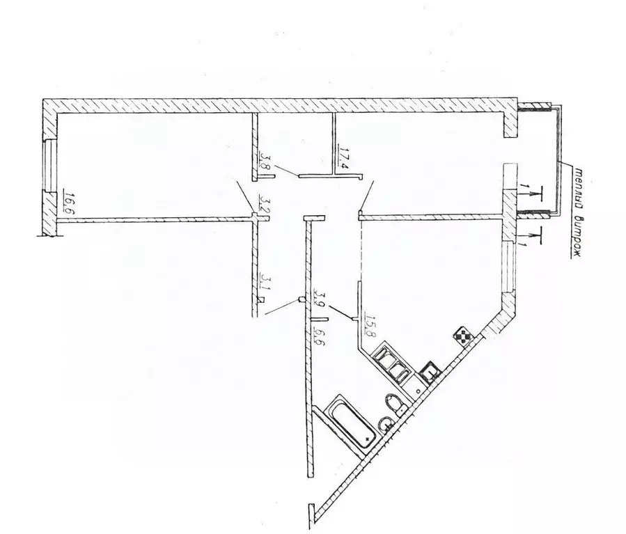 2-к кв. Чувашия, Чебоксары ул. Николая Рождественского, 8 (70.2 м) - Фото 2