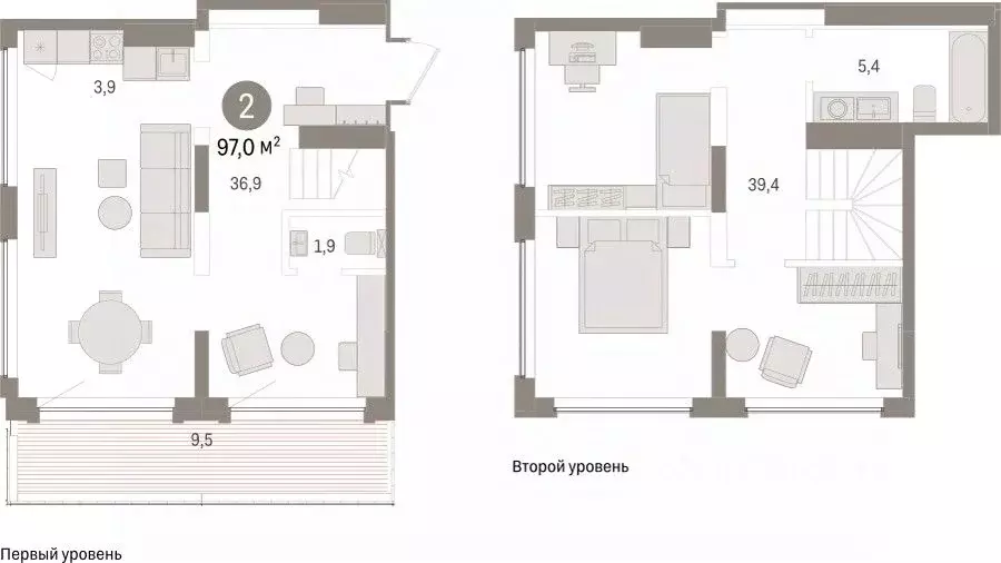2-к кв. Тюменская область, Тюмень Речной Порт жилой комплекс (97.03 м) - Фото 0
