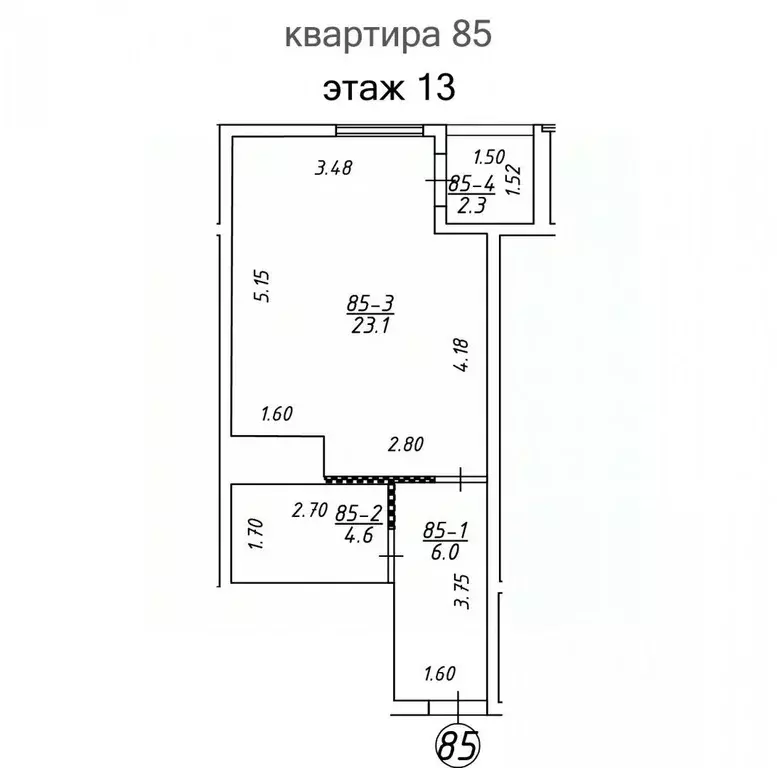 Студия Крым, Ялта ул. Крупской, 52 (36.0 м) - Фото 2