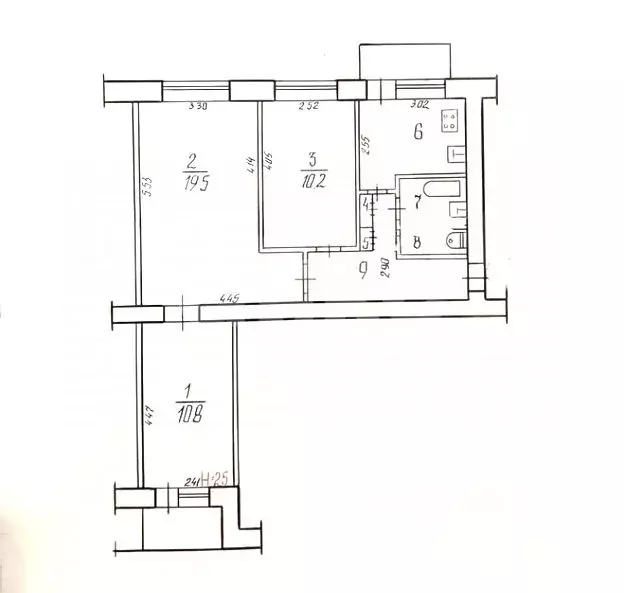 3-к кв. Волгоградская область, Волгоград ул. Рокоссовского, 56 (61.0 ... - Фото 2