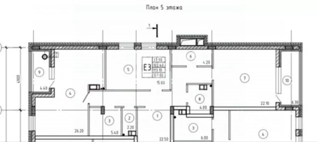 3-к кв. Курская область, Курск ул. Горького, 47 (113.1 м) - Фото 1