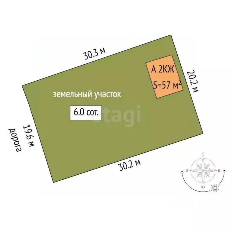 Дом в Тюменская область, Тюмень Надежда-3 СНТ, ул. Виноградная (57 м) - Фото 2