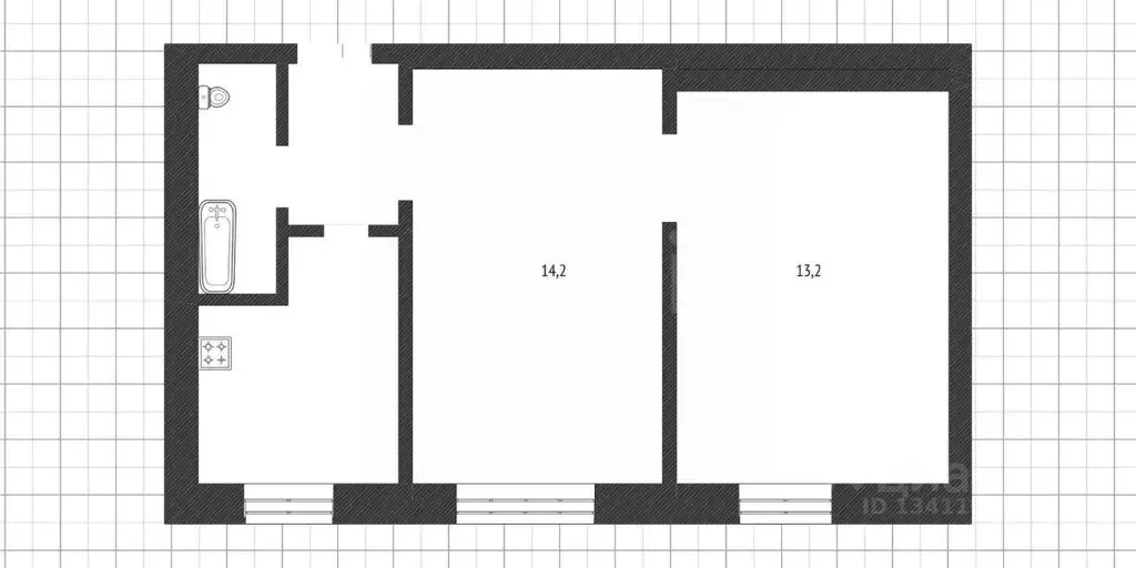 2-к кв. Белгородская область, Белгород ул. Мичурина, 27 (37.3 м) - Фото 2
