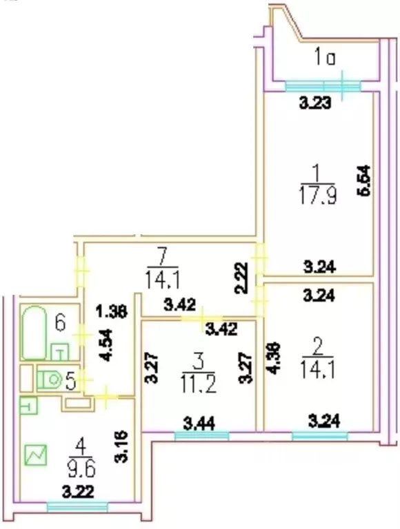 3-к кв. Москва Зеленоградская ул., 17 (73.0 м) - Фото 1