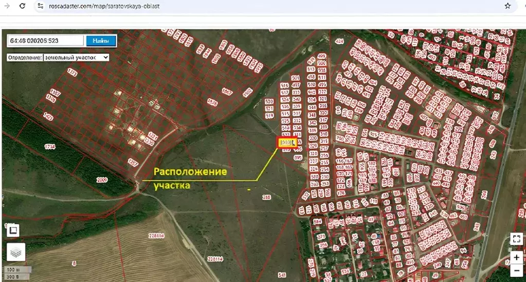 Участок в Саратовская область, пос. Рейник, Лазурный мкр 33 (10.0 ... - Фото 1