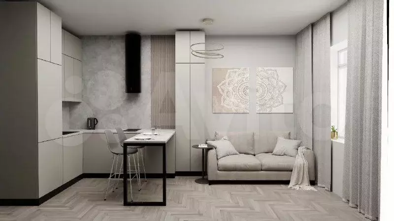 Квартира-студия, 16,6 м, 1/9 эт. - Фото 1